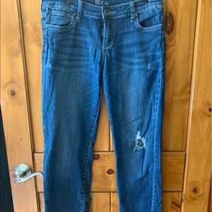 Blue Skinny Ripped Jeans